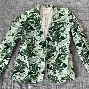 Joie Tropical Green Leaf Blazer
